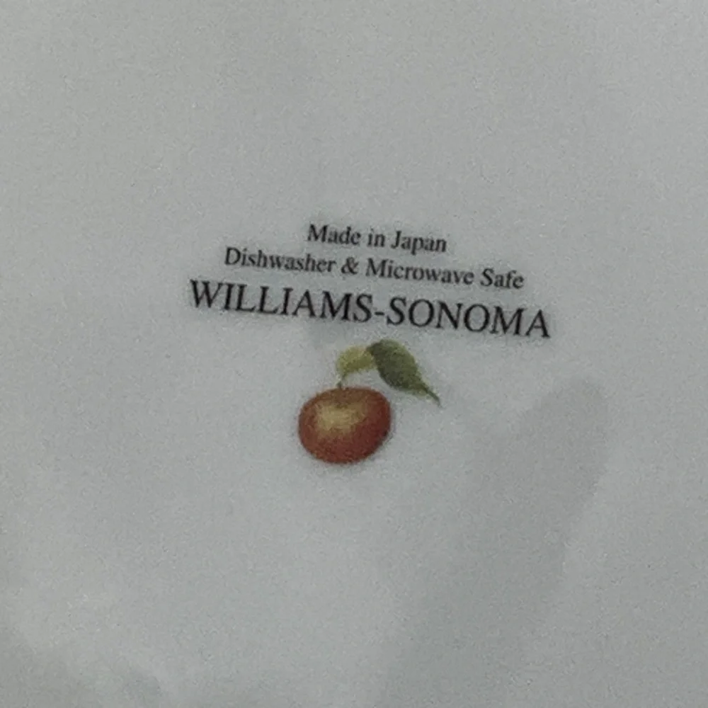 Two Williams Sonoma Apple Design Salad/ Luncheon Plates